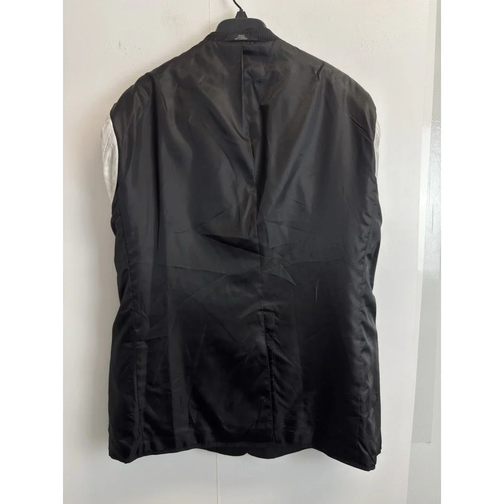 HAGGAR Suit Up System Blazer Jacket Men's‎ Size 48R Black Pinstripe